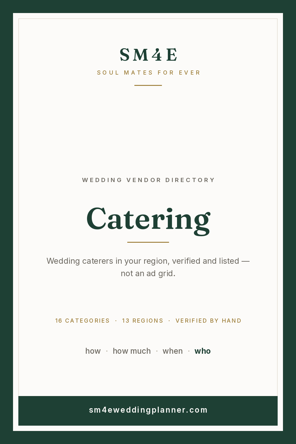 Catering in Cape Cod & the Islands — SM4E card