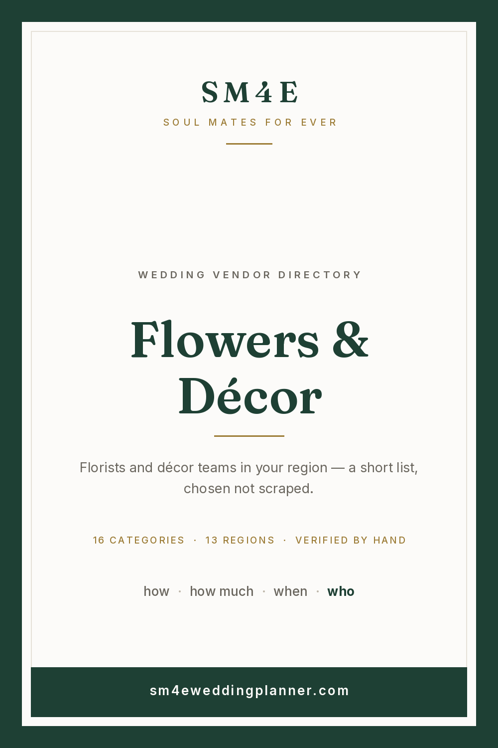 Flowers & Décor in Cape Cod & the Islands — SM4E card