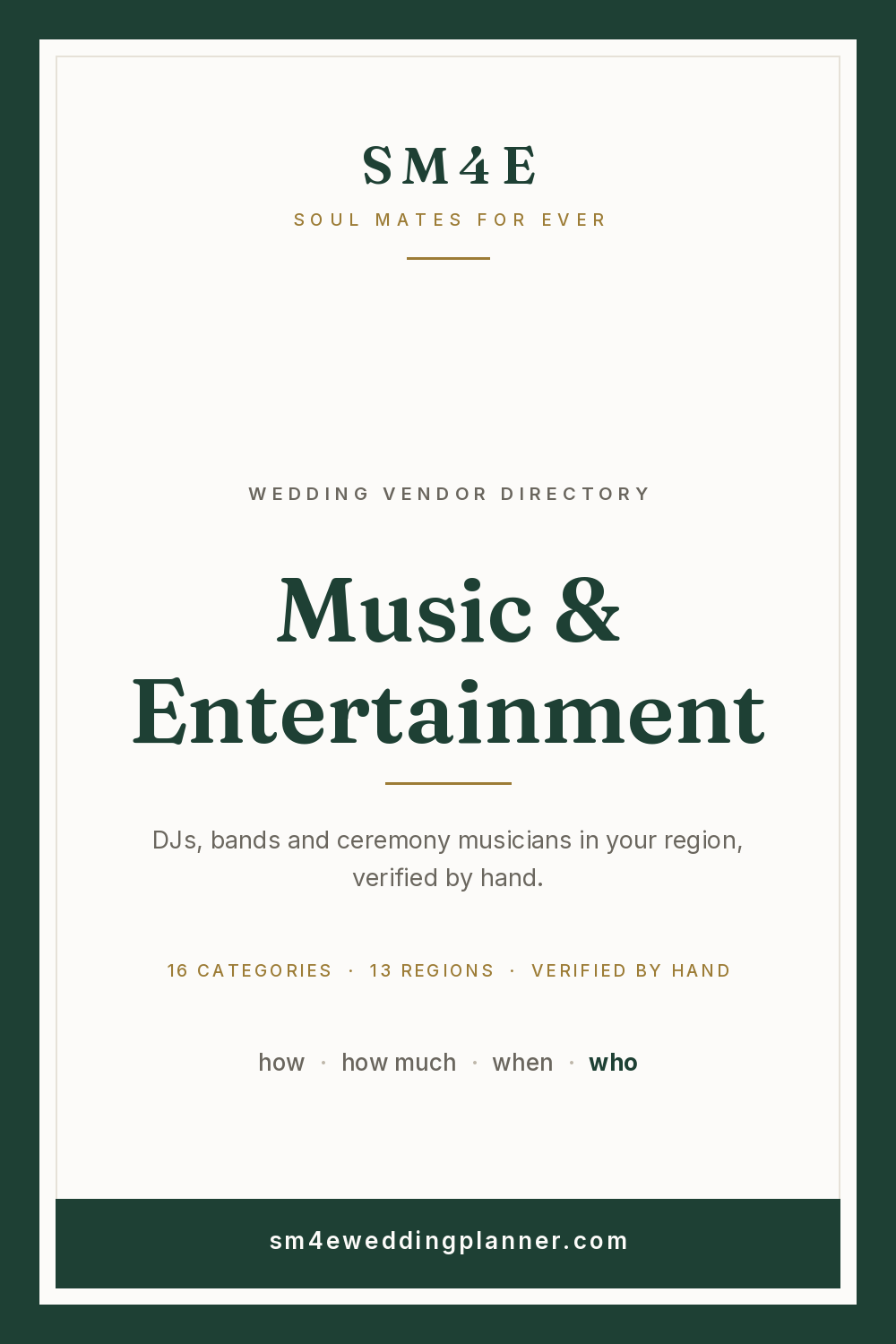 Music & Entertainment in Cape Cod & the Islands — SM4E card