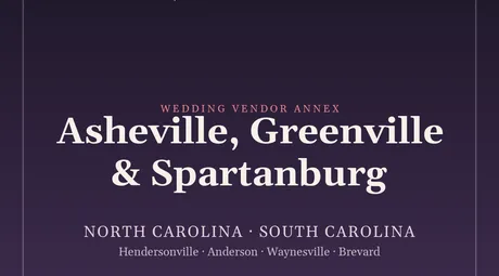 Asheville, Greenville & Spartanburg vendor annex cover