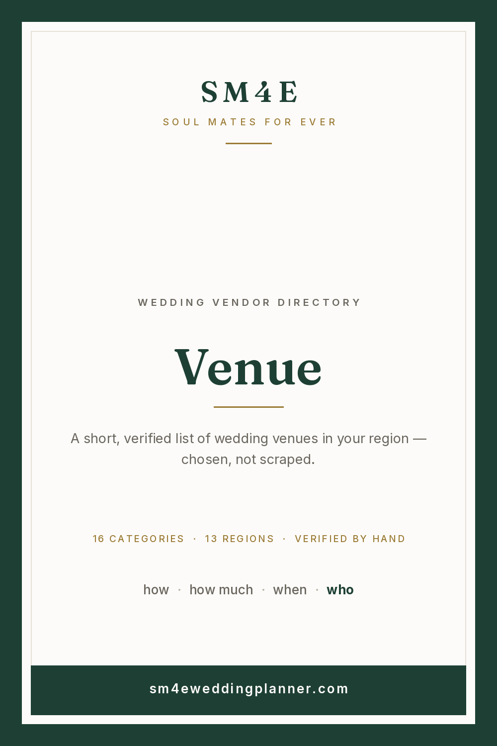 Venue in Cape Cod & the Islands — SM4E card